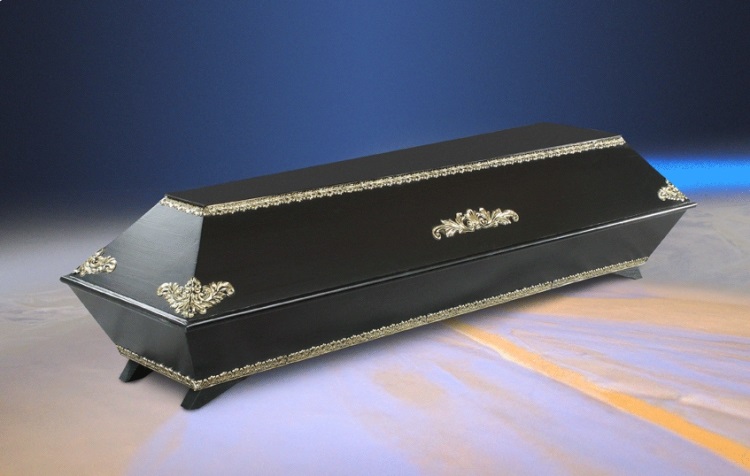 Cremation coffin black S2Z