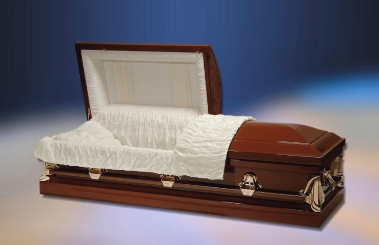 Luxury metal coffin Ariana mahagon (steel, zinc)