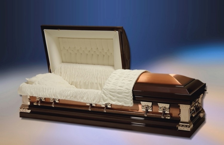 Luxury metal coffin Ariana exklusiv (copper)