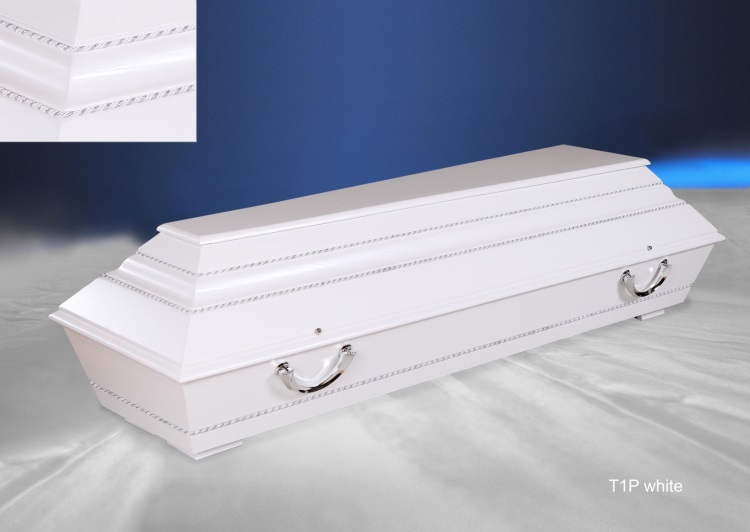 Funeral coffin T1P white