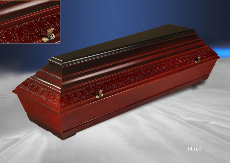 Funeral coffin T4 red